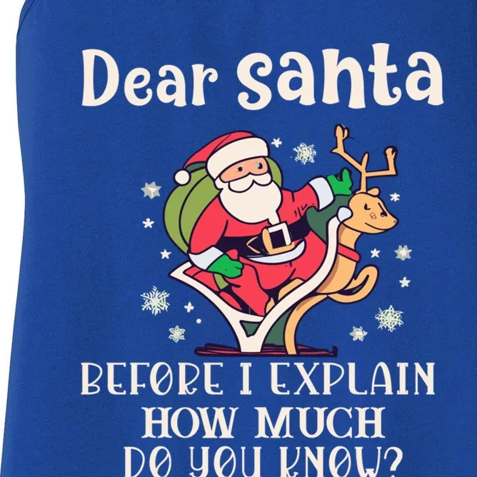 Dear Santa I Can Explain Gift Women's Racerback Tank