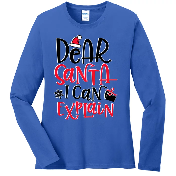 Dear Santa I Can Explain Christmas Sweater Jumper Cute Gift Ladies Long Sleeve Shirt