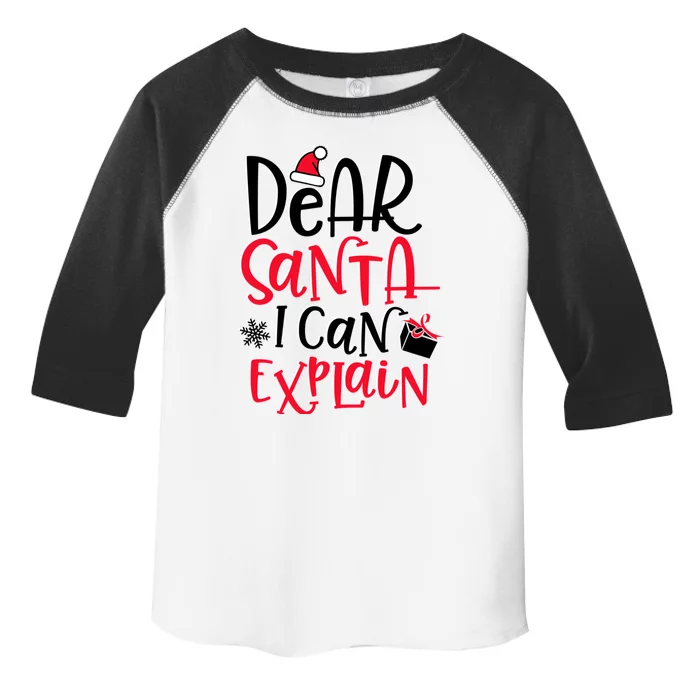 Dear Santa I Can Explain Christmas Sweater Jumper Cute Gift Toddler Fine Jersey T-Shirt