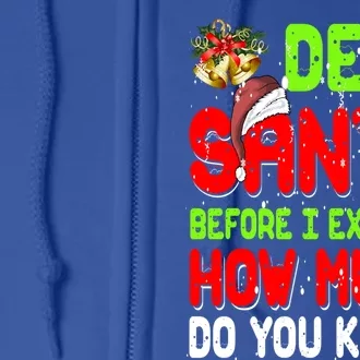 Dear Santa I Can Explain Funny Xmas Pajama For Christmas Gift Full Zip Hoodie