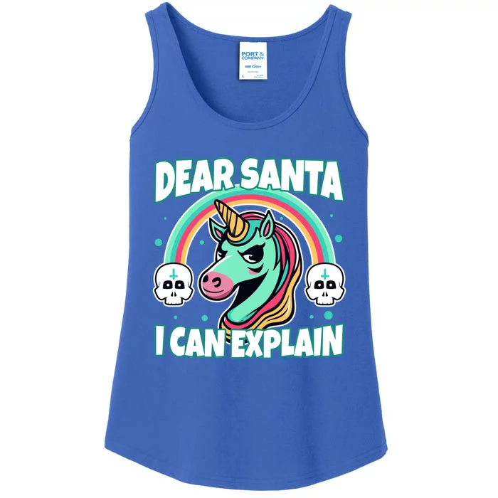 Dear Santa I Can Explain Gift Ladies Essential Tank