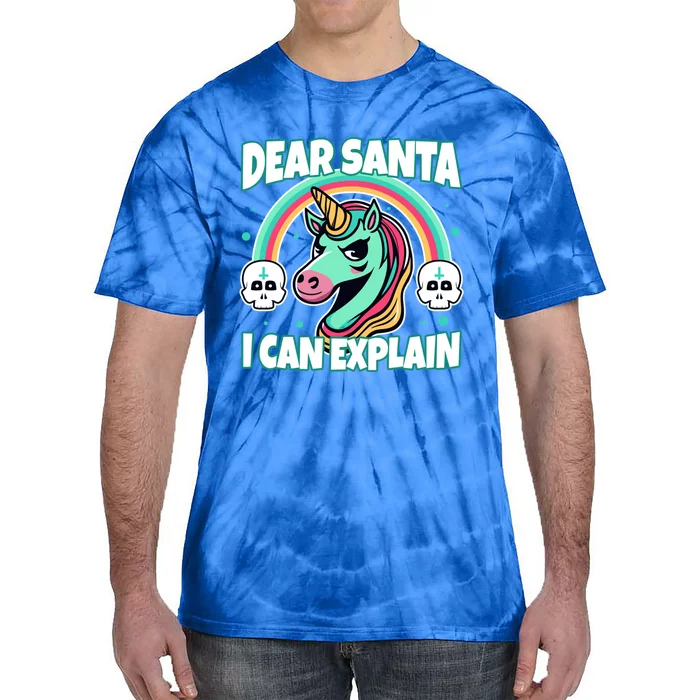 Dear Santa I Can Explain Gift Tie-Dye T-Shirt