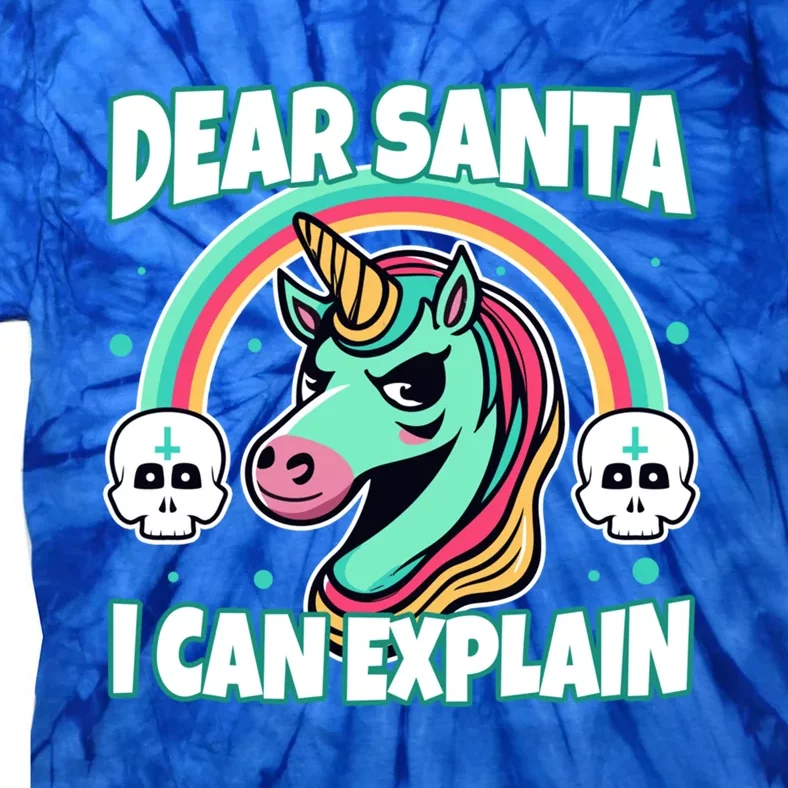 Dear Santa I Can Explain Gift Tie-Dye T-Shirt