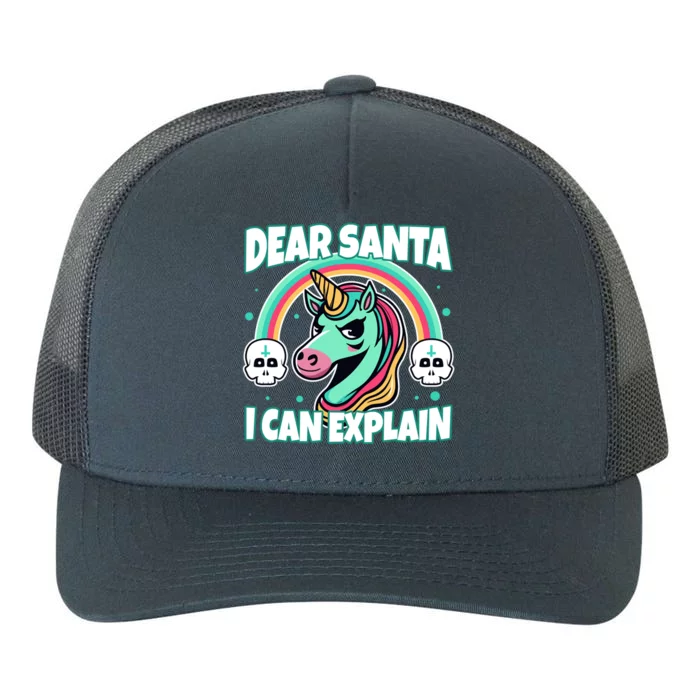 Dear Santa I Can Explain Gift Yupoong Adult 5-Panel Trucker Hat