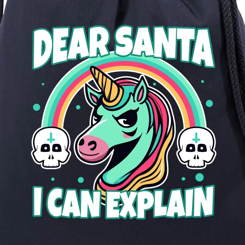 Dear Santa I Can Explain Gift Drawstring Bag