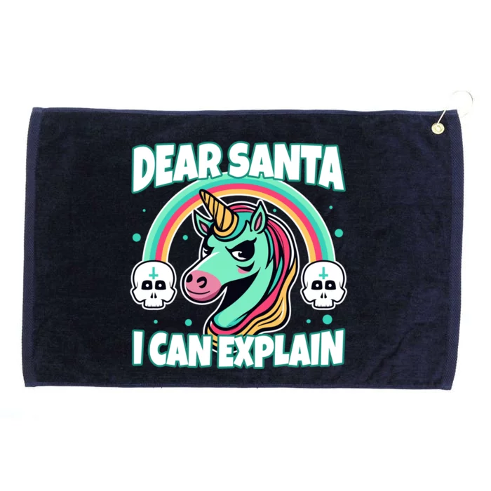 Dear Santa I Can Explain Gift Grommeted Golf Towel