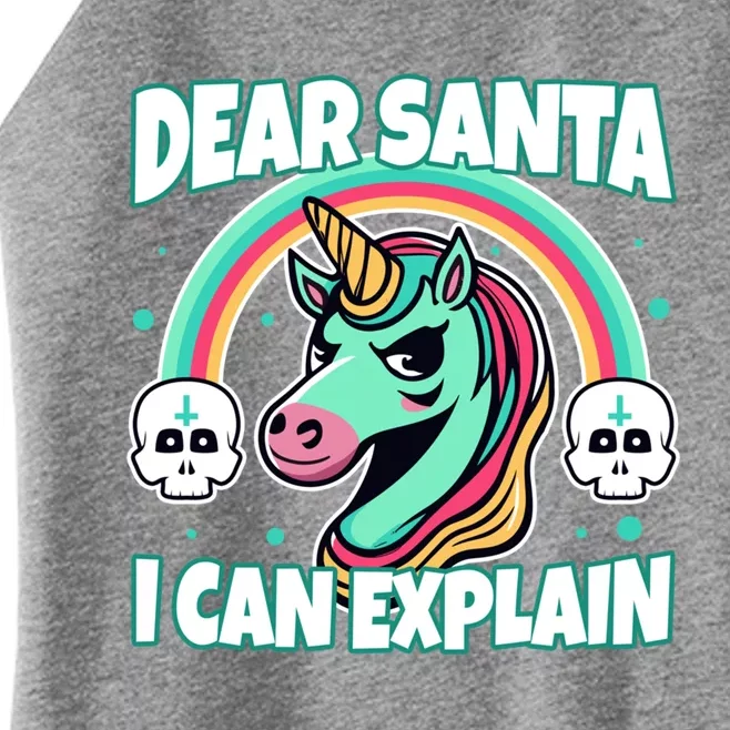 Dear Santa I Can Explain Gift Women’s Perfect Tri Rocker Tank