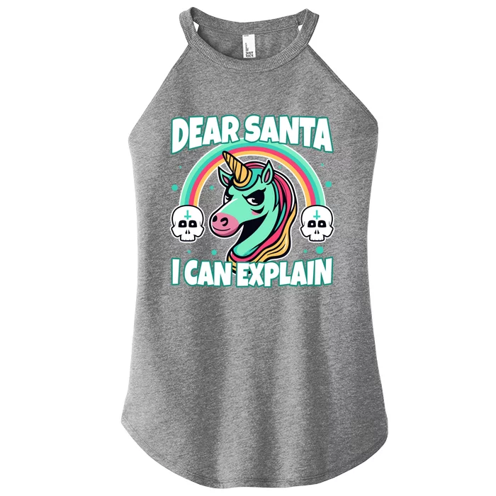 Dear Santa I Can Explain Gift Women’s Perfect Tri Rocker Tank