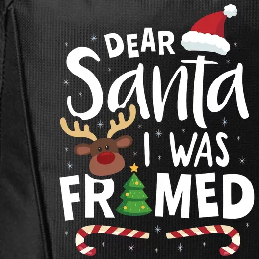 Dear Santa I Was Framed City Backpack