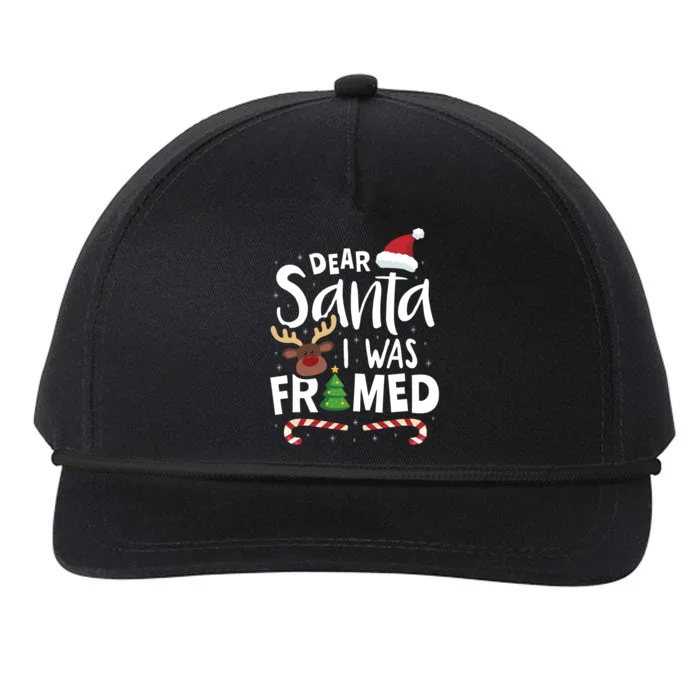 Dear Santa I Was Framed Snapback Five-Panel Rope Hat