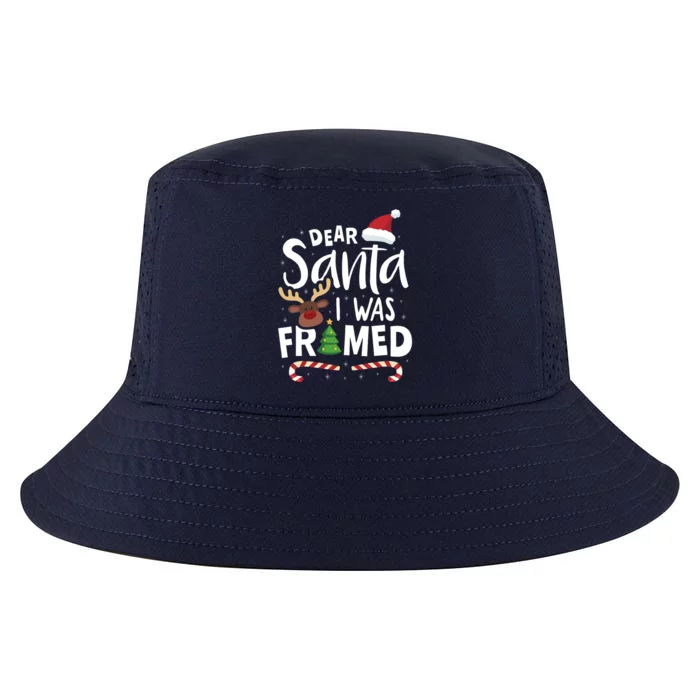 Dear Santa I Was Framed Cool Comfort Performance Bucket Hat