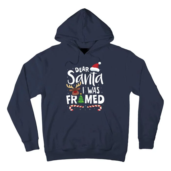 Dear Santa I Was Framed Tall Hoodie