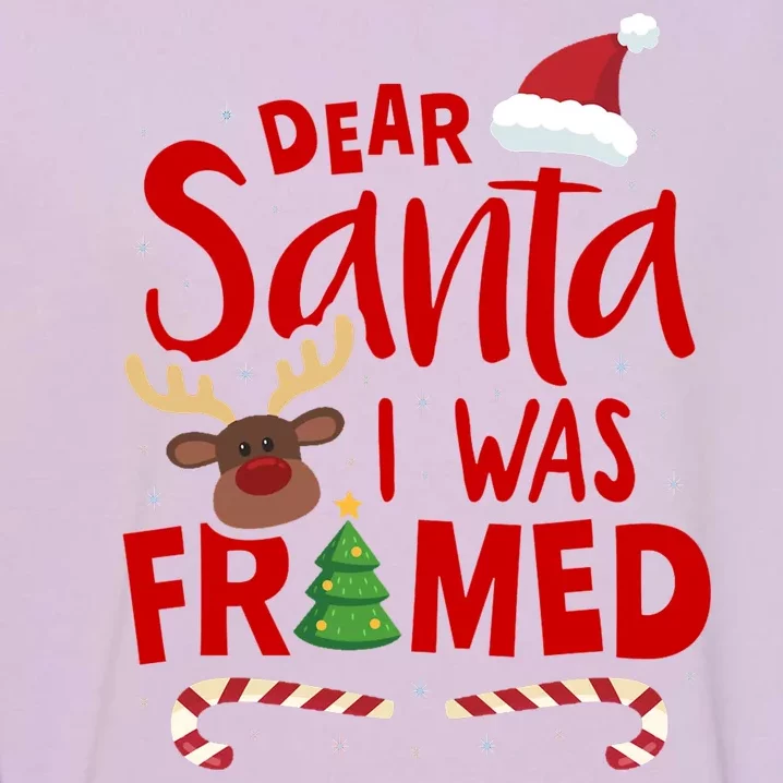 Dear Santa I Was Framed Garment-Dyed Sweatshirt