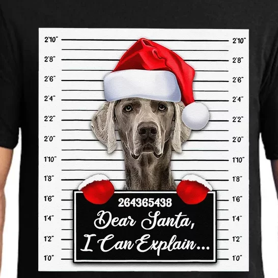 Dear Santa I Can Explain Funny Christmas Weimaraner Xmas Pajama Set