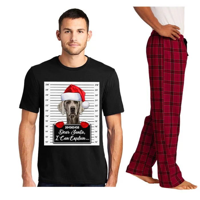 Dear Santa I Can Explain Funny Christmas Weimaraner Xmas Pajama Set