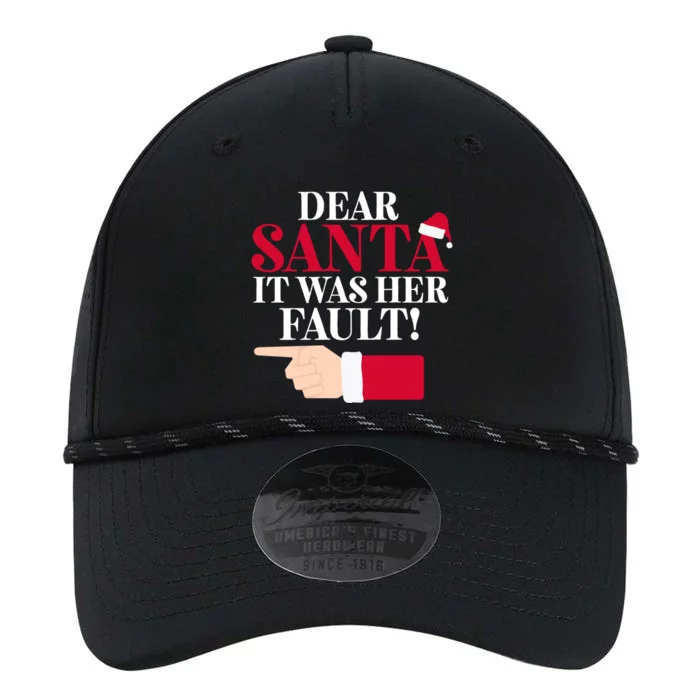 Dear Santa It Was Her Fault Funny Christmas Matching Outfit Gift Performance The Dyno Cap