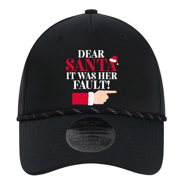 Dear Santa It Was Her Fault Funny Christmas Matching Outfit Funny Gift Performance The Dyno Cap