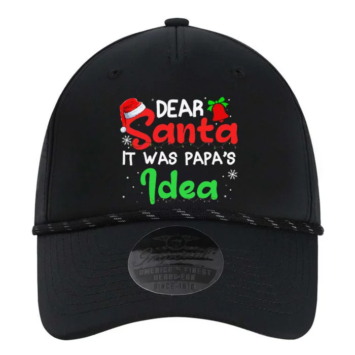 Dear Santa It Was Papas Idea Funny Funny Performance The Dyno Cap