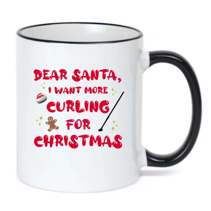 Dear Santa I Want More Curling For Christmas Funny Cool Gift Black Color Changing Mug