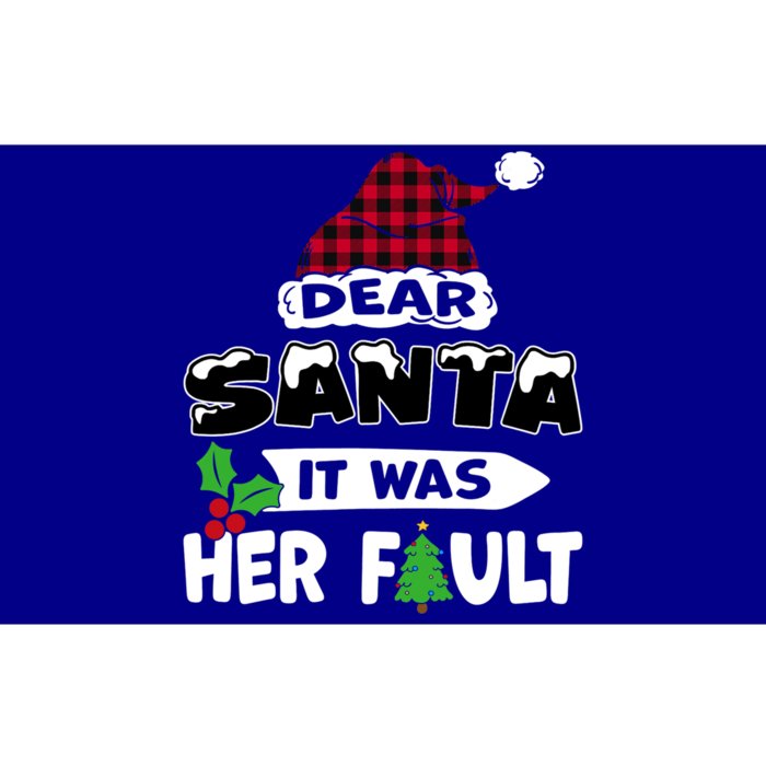 Dear Santa It Was Her Fault His And Her Christmas Couples Gift Bumper Sticker