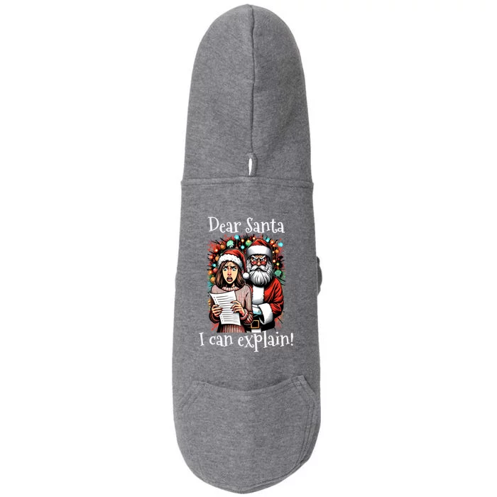 Dear Santa I Can Explain Great Gift Doggie 3-End Fleece Hoodie