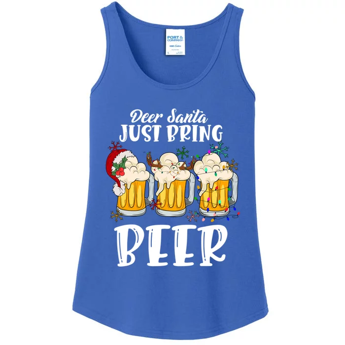 Dear Santa Just Bring Beer Christmas Ing Gift Ladies Essential Tank