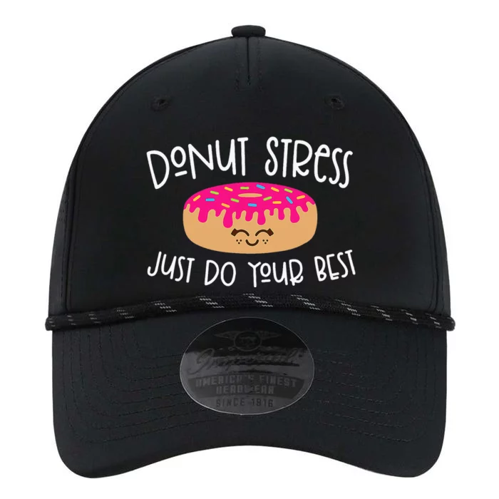 Donut Stress Just Do Your Best Funny Teachers Testing Day Performance The Dyno Cap