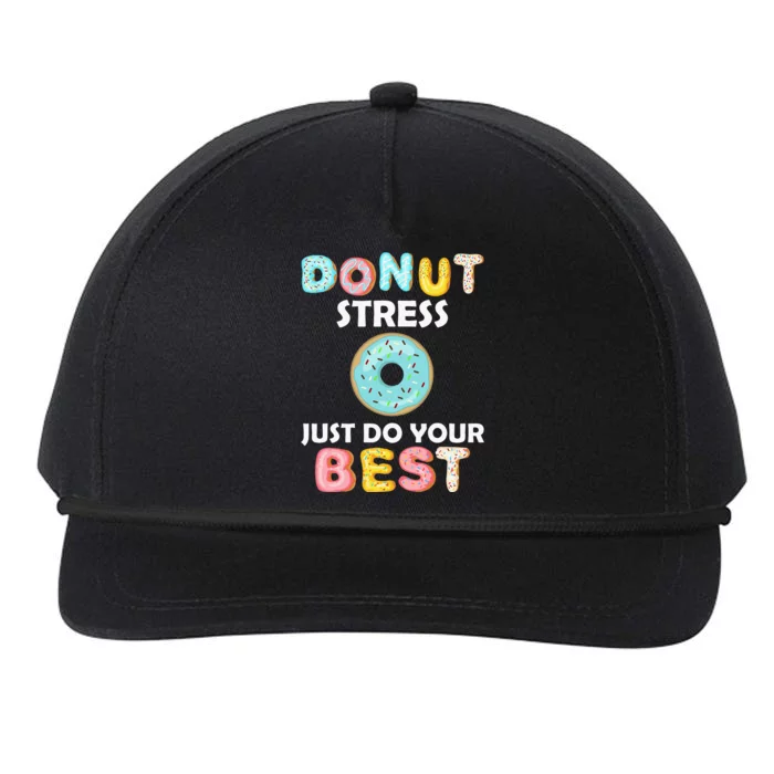 Donut Stress Just Do Your Best Test Day Teacher Gifts Snapback Five-Panel Rope Hat