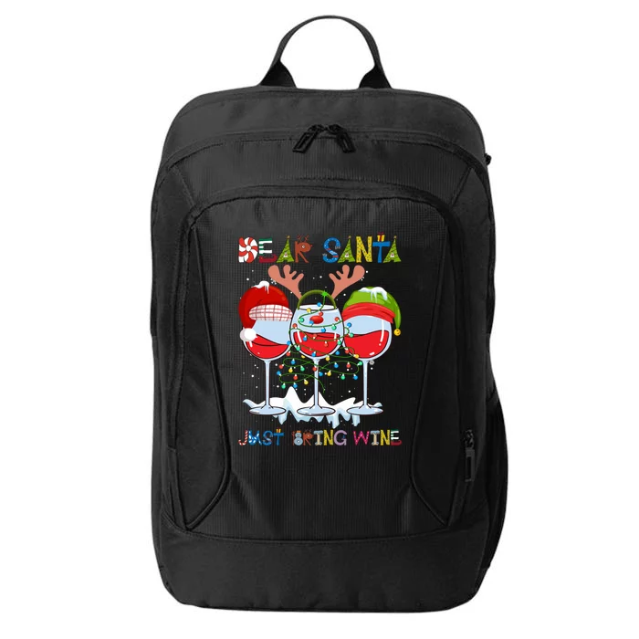 Dear Santa Just Bring Wine Cute Gift City Backpack