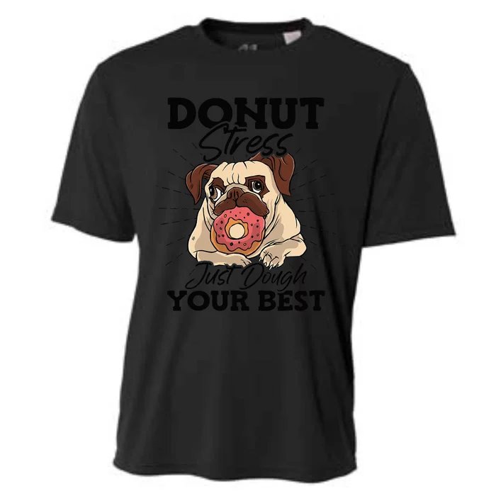 Donut Stress Just Dough Your Best Stress Awareness Dog Cooling Performance Crew T-Shirt