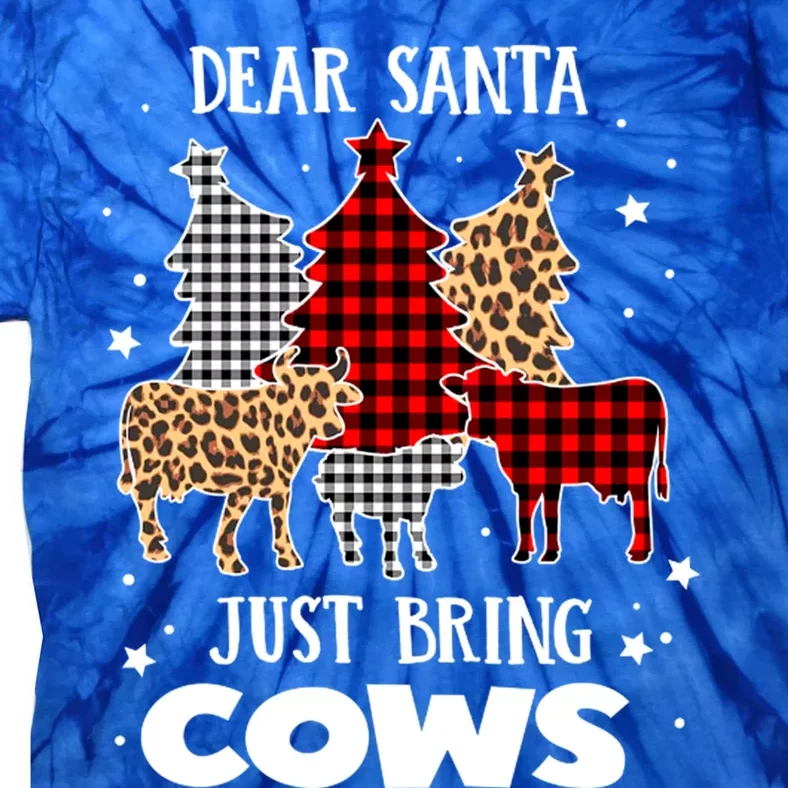 Dear Santa Just Bring Cows Christmas Xmas Funny Cute Gift Tie-Dye T-Shirt