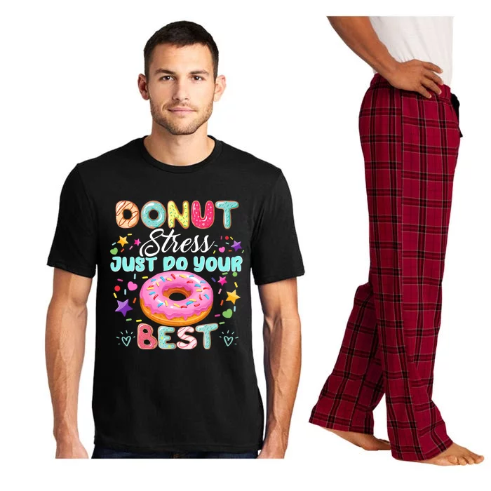 Donut Stress Just Do Your Best Testing Day Teacher Pajama Set