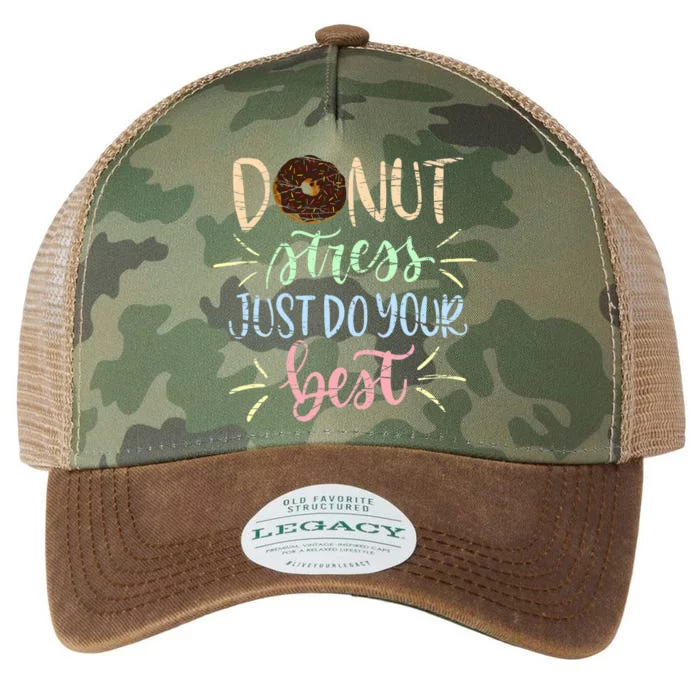 Donut Stress Just Do your Best, Rock The Test Legacy Tie Dye Trucker Hat