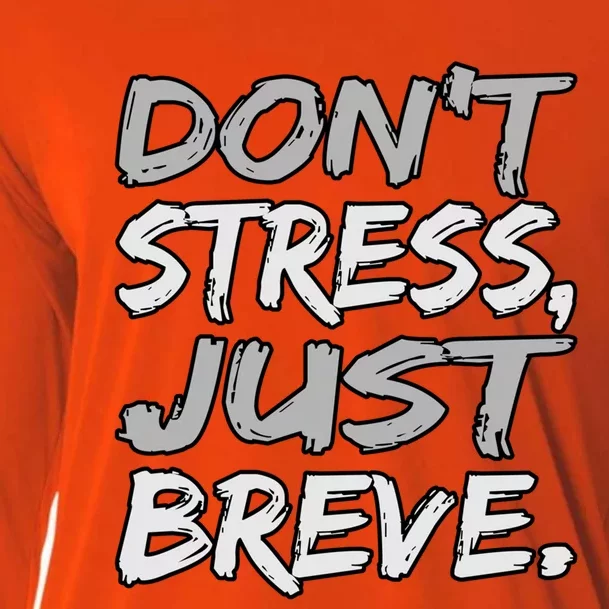 Don't Stress Just Breve Dyslexia Awareness Silver Graphic Gift Cooling Performance Long Sleeve Crew