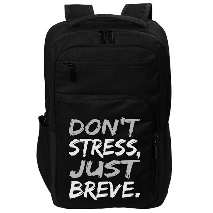 Don't Stress Just Breve Dyslexia Awareness Silver Graphic Gift Impact Tech Backpack