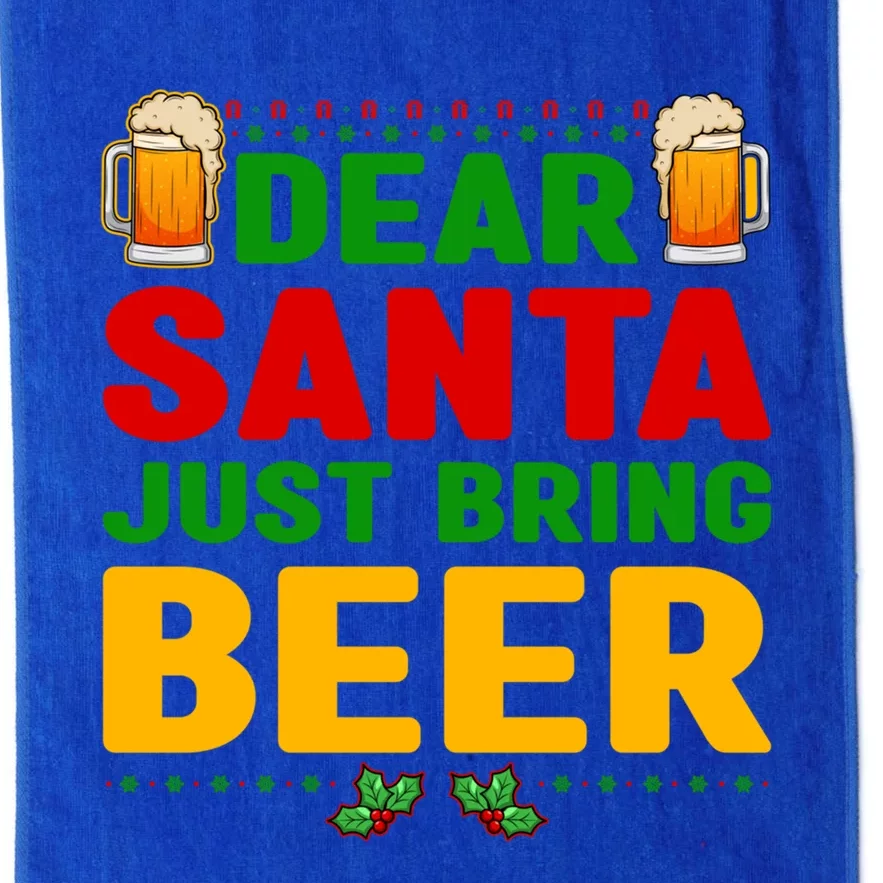 Dear Santa Just Bring Beer Great Gift Platinum Collection Golf Towel