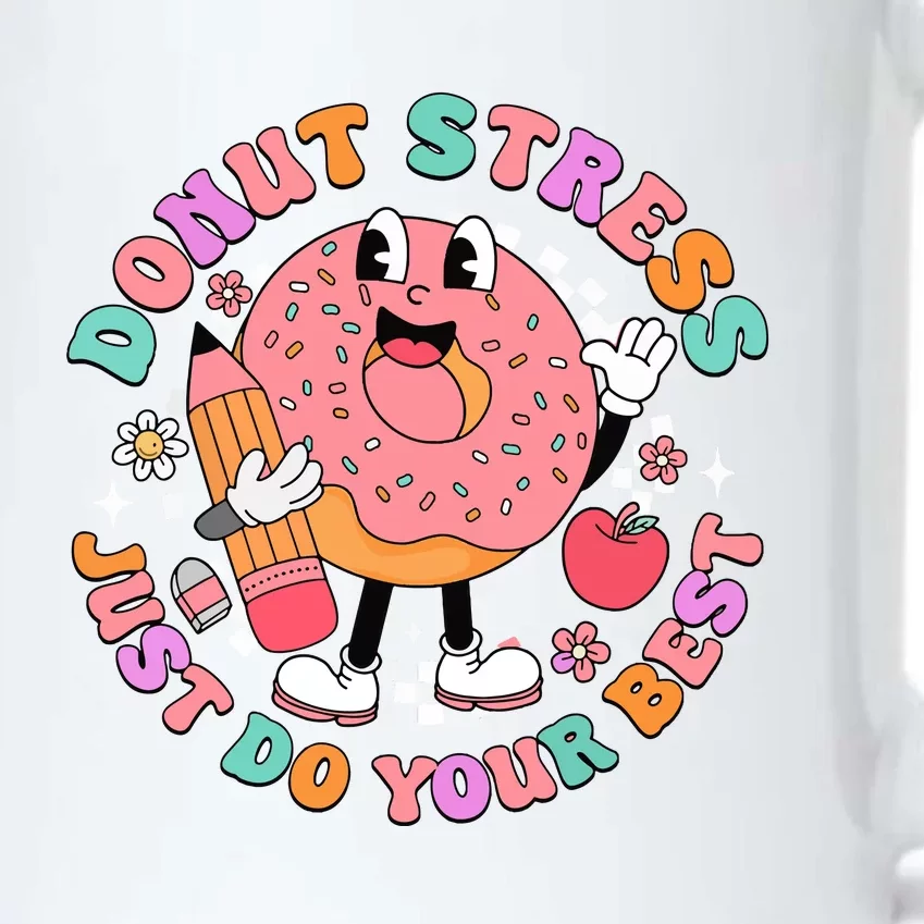 Donut Stress Just Do Your Best Black Color Changing Mug