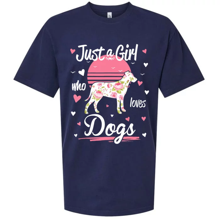 Dog Shirt. Just A Girl Who Loves Dogs TShirt Sueded Cloud Jersey T-Shirt