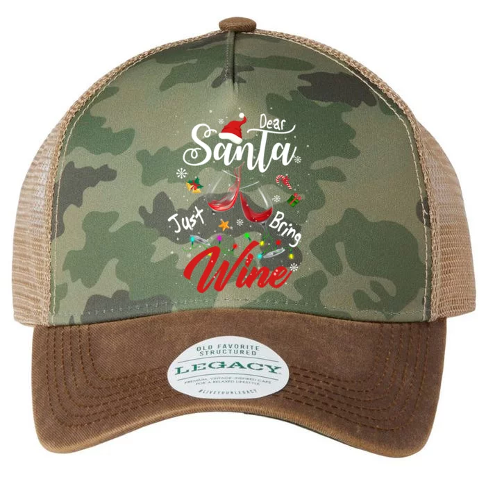 Dear Santa Just Bring Wine To Celebrate Cute Christmas Great Gift Legacy Tie Dye Trucker Hat