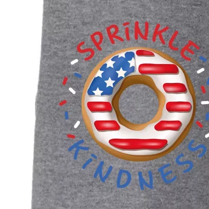 Donut Sprinkle Kindness Funny Doughnut Lover American Flag Cute Gift Doggie 3-End Fleece Hoodie