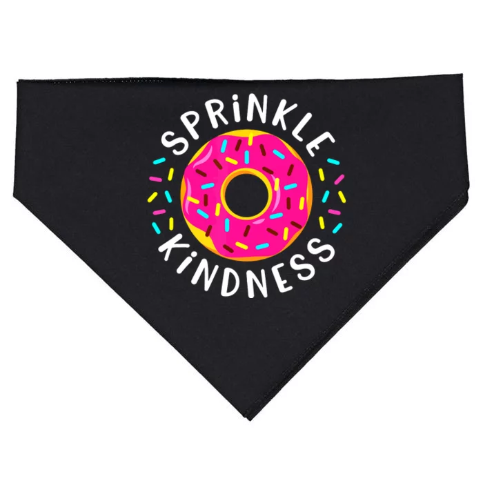 Donut Sprinkle Kindness Funny Girl Women Doughnut Lover USA-Made Doggie Bandana