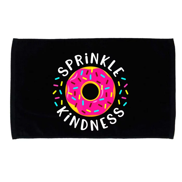 Donut Sprinkle Kindness Funny Girl Women Doughnut Lover Microfiber Hand Towel