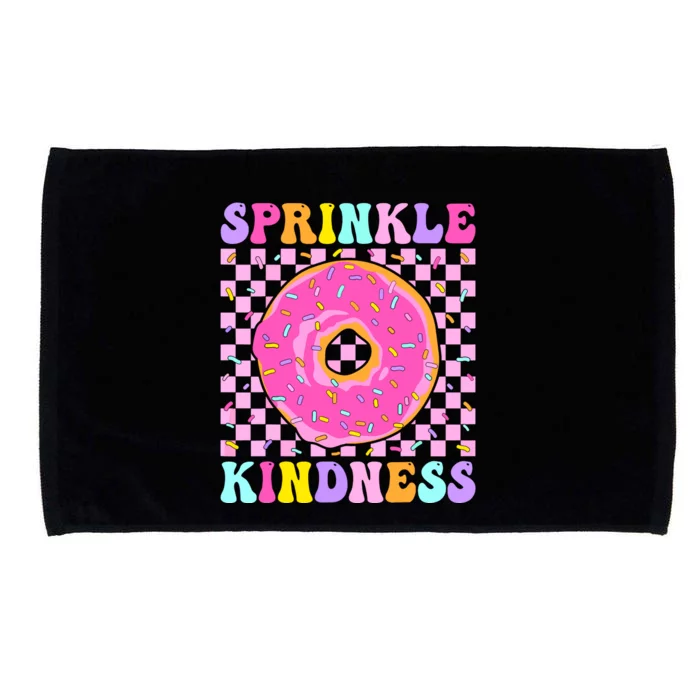 Donut Sprinkle Kindness Funny Girl Women Doughnut Lover Microfiber Hand Towel