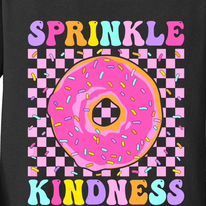 Donut Sprinkle Kindness Funny Girl Women Doughnut Lover Kids Long Sleeve Shirt