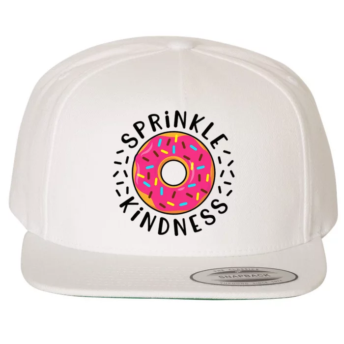 Donut Sprinkle Kindness Girl Women Doughnut Lover Wool Snapback Cap