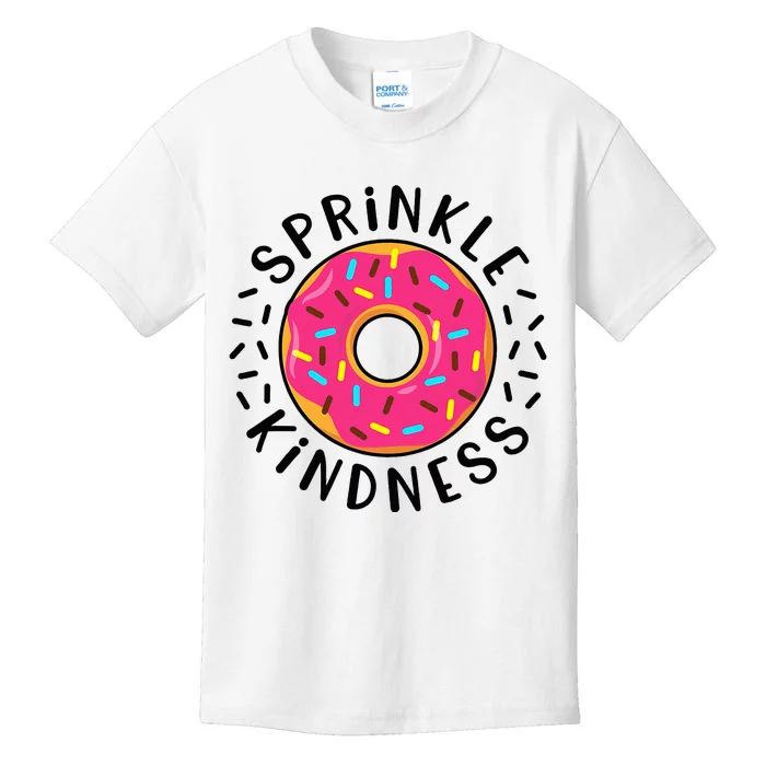 Donut Sprinkle Kindness Girl Women Doughnut Lover Kids T-Shirt