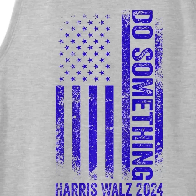 Do Something Kamala Harris Waltz 2024 Blue Usa Flag Premium Ladies Tri-Blend Wicking Tank