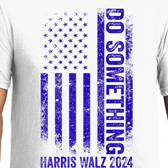 Do Something Kamala Harris Waltz 2024 Blue Usa Flag Premium Pajama Set