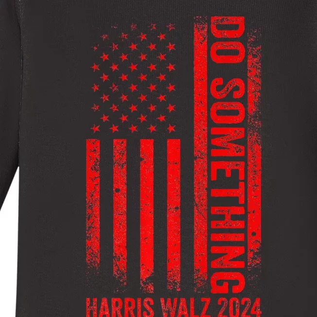 Do Something Kamala Harris Waltz 2024 Red Usa Flag Premium Baby Long Sleeve Bodysuit