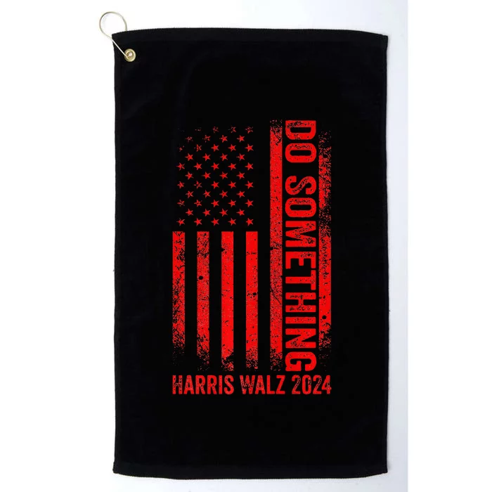 Do Something Kamala Harris Waltz 2024 Red Usa Flag Premium Platinum Collection Golf Towel